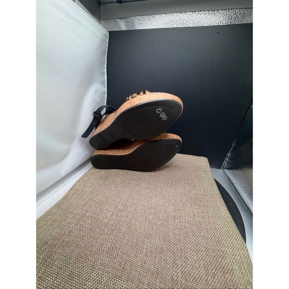 BioStep Wedges Leopard Print Pony Hair with Black Leather Strap Size 6 - Picture 7 of 8